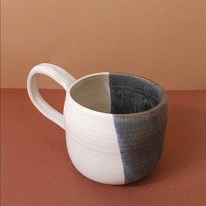 Vintage Handmade Ceramic Large Handle Pottery Mug